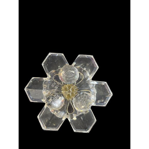 Vintage Swarovski Crystal Flower Candle Holder with Spike - Picture 4 of 4